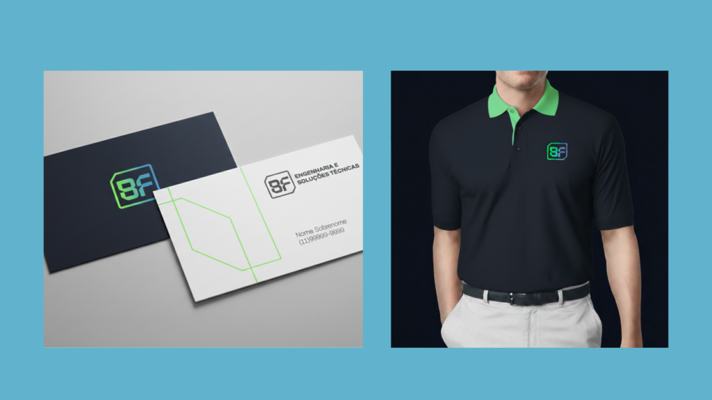 Cartões de visita com logotipo da marca Essenciar em design moderno.